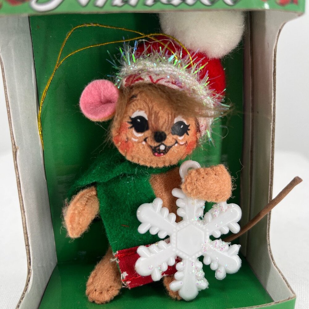 Snowflake Mouse Annalee Doll Christmas Ornament 3"